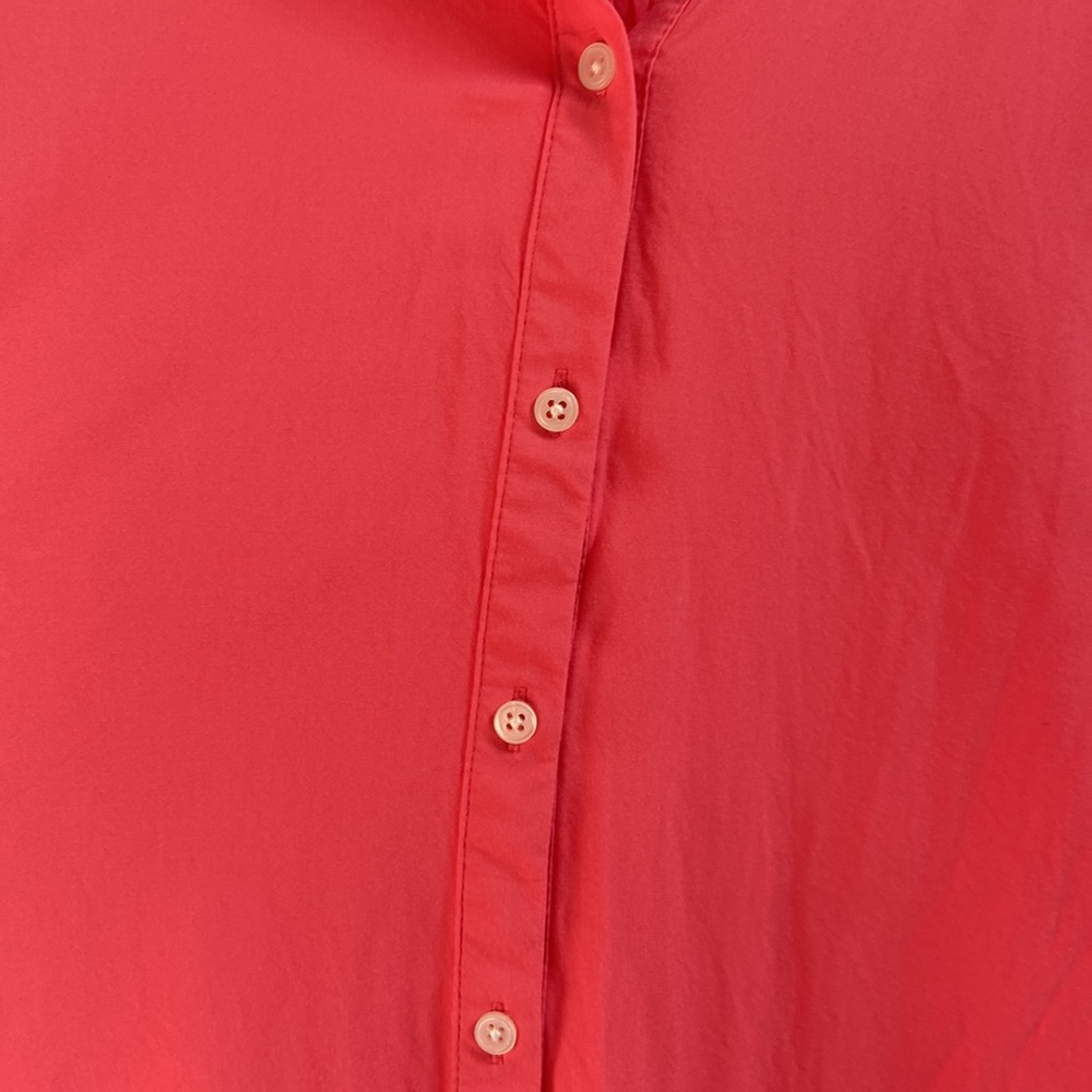 LOFT sleeveless button blouse, coral color, medium - Picture 3 of 5